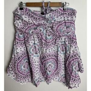 Torrid Smocked Paisley Halter Top Braided Plus Size 3X Rayon Women’s